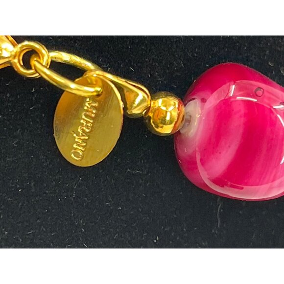 Stauer Rosa Murano Glass Beaded Necklace & Earrings Set With Gold Accents parure - Picture 5 of 16